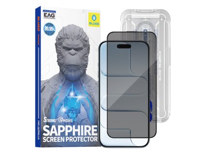 Blueo – Premium Sapphire nerozbitné / nepoškriabateľné 9H ochranné sklo na iPhone 17 Air – Privacy