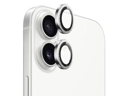 Blueo – Original Metal Frame Lens Glass kovový rámik s ochranným sklom objektívu na iPhone 17 – strieborný diamantový