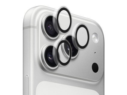 Blueo – Original Metal Frame Lens Glass kovový rámik s ochranným sklom objektívu na iPhone 17 Pro / iPhone 17 Pro Max – priehľadný