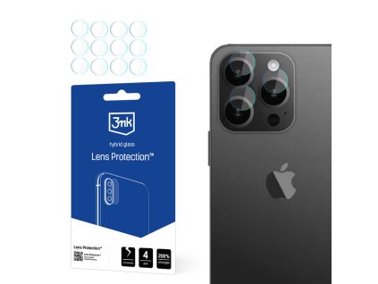 3mk - Lens Protection (4 ks) ochranné sklo objektívu na iPhone 15 Pro Max – priehľadné