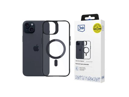 3mk - Satin Armor MagCase obal na iPhone 15 – čierny