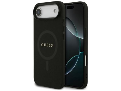Guess – Saffiano Classic Logo MagSafe obal na iPhone 17 Air – čierny