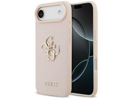 Guess – Hardcase 4G Grained Big and Classic Logo obal na iPhone 17 Air – ružový