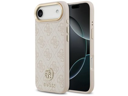 Guess – Hardcase 4G Strass Logo MagSafe obal na iPhone 17 Air – ružový