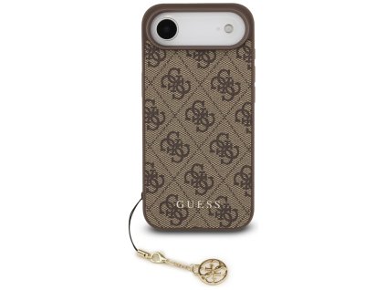 Guess – Hardcase 4G Charm Cradle MagSafe obal na iPhone 17 Air – hnedý
