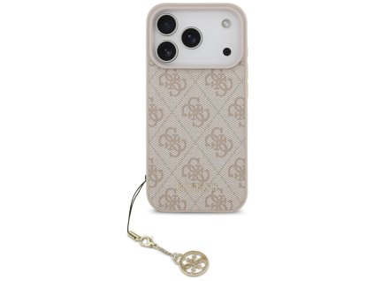 Guess – Hardcase 4G Charm Cradle MagSafe obal na iPhone 17 Pro – ružový