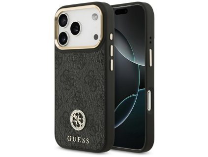Guess – Hardcase 4G Strass Logo MagSafe obal na iPhone 17 Pro – čierny