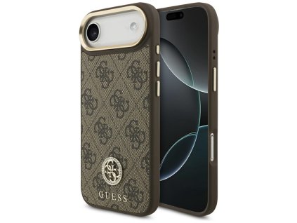 Guess – 4G Strass Logo MagSafe puzdro na iPhone 17 Air – hnedé