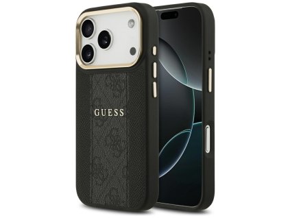 Guess – Hardcase 4G Stripe MagSafe obal na iPhone 17 Pro – čierny
