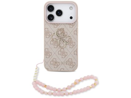 Guess – Hardcase 4G Classic Logo s popruhom obal na iPhone 17 Pro – ružový