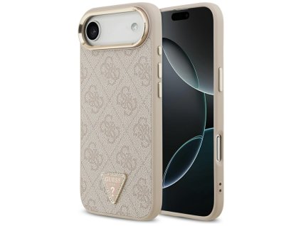 Guess – Hardcase 4G Triangle Logo MagSafe obal na iPhone 17 Air – ružový