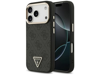 Guess – Hardcase 4G Triangle Logo MagSafe obal na iPhone 17 Pro – čierny