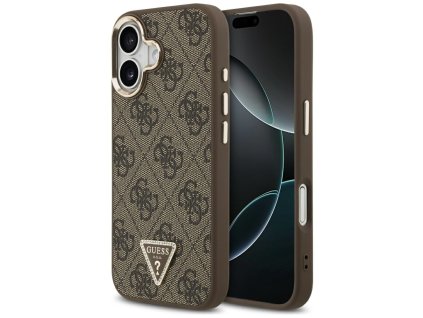 Guess – Hardcase 4G Triangle Logo MagSafe obal na iPhone 17 – hnedý
