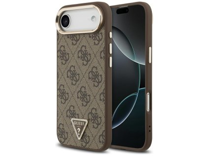 Guess – Hardcase 4G Triangle Logo obal na iPhone 17 Air – hnedý