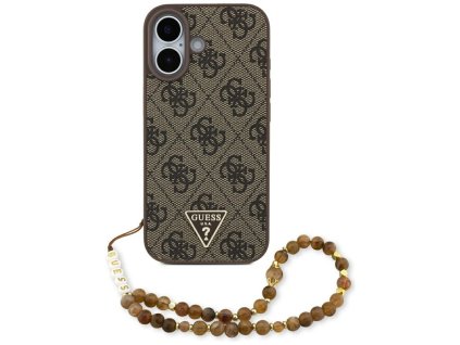Guess – Hardcase 4G Strap Triangle Logo MagSafe obal na iPhone 17 – hnedý
