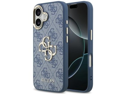 Guess – Hardcase Big 4G Classic Logo obal na iPhone 17 – modrý