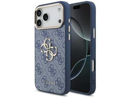 Guess – Hardcase Big 4G Classic Logo obal na iPhone 17 Pro – modrý
