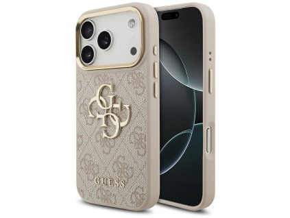 Guess – Hardcase Big 4G Classic Logo obal na iPhone 17 Pro – ružový
