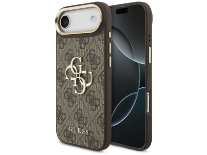 Guess – Hardcase Big 4G Classic Logo obal na iPhone 17 Air – hnedý