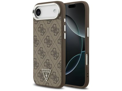 Guess – Hardcase 4G Triangle Logo MagSafe obal na iPhone 17 Air – hnedý