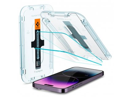 Spigen Glas.tR EZ-FIT (2 balenia) ochranné sklo na - iPhone 14 pro Max - transparentná