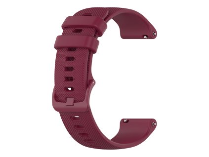 Techsuit – remienok na hodinky 18 mm (W006) pre Huawei Watch GT 4 (41 mm) / W1 / Honor Watch S1 / Garmin Venu 2S / Vivoactive 4S – bordový