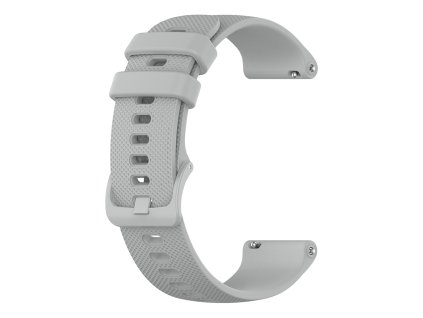 Techsuit – remienok na hodinky 18 mm (W006) pre Huawei Watch GT 4 (41 mm) / W1 / Honor Watch S1 / Garmin Venu 2S / Vivoactive 4S – sivý