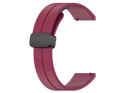 Techsuit – remienok na hodinky 18 mm (W011) pre Huawei Watch GT 4 (41 mm) / W1 / Honor Watch S1 / Garmin Venu 2S / Vivoactive 4S – bordový