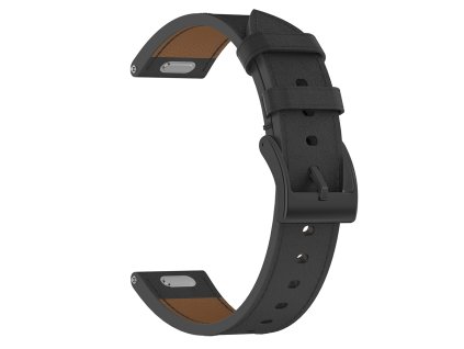 Techsuit – remienok na hodinky 18 mm (W073) pre Huawei Watch GT 4 (41 mm) / W1 / Honor Watch S1 / Garmin Venu 2S / Vivoactive 4S – čierny