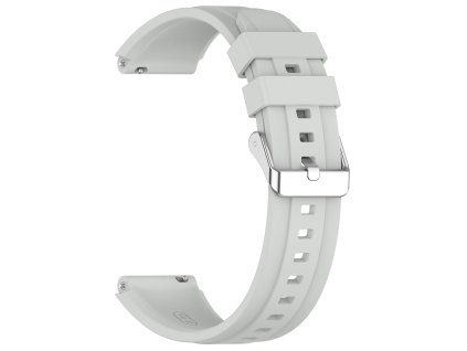 Techsuit – remienok na hodinky 18 mm (W075) pre Huawei Watch GT 4 (41 mm) / W1 / Honor Watch S1 / Garmin Venu 2S / Vivoactive 4S – sivý