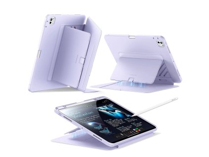 ESR – Flip Hybrid knižkové puzdro s držiakom na Apple Pencil na iPad Pro 11 (2024) / iPad Pro 11 (2025) – fialové