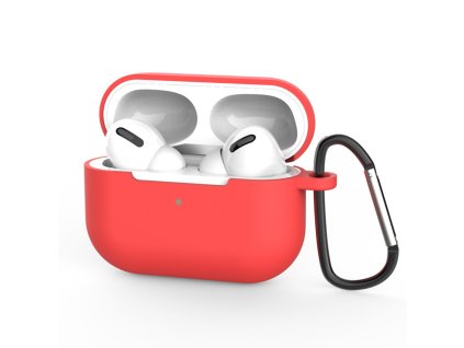 Techsuit – Silicone Case silikónové puzdro na AirPods Pro 3 (ultratenký hladký materiál) – červené