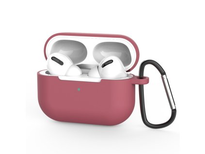 Techsuit – Silicone Case silikónové puzdro na AirPods Pro 3 (ultratenký hladký materiál) – bordové