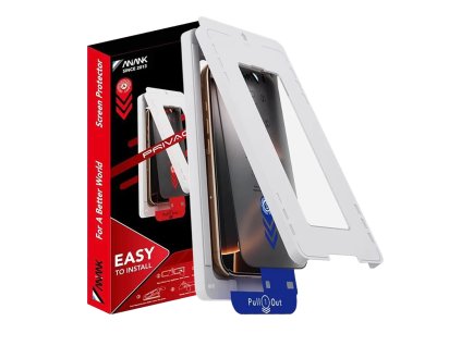 ANANK - 2.5D 5X Reinforced Privacy Screen Protector with Installation Box - iPhone 17 Pro - Black