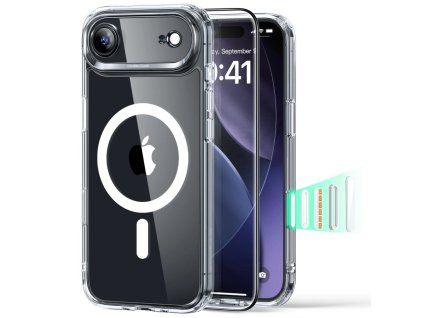 ESR - Classic Hybrid HaloLock puzdro s ochranným sklom pre iPhone 17 Air - priehľadné