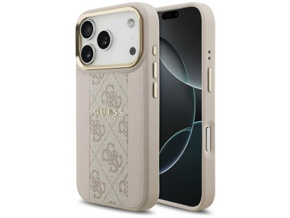 Guess - Hardcase 4G Stripe MagSafe (GUHMP17LPG4SEMCP) - iPhone 17 Pro - Pink