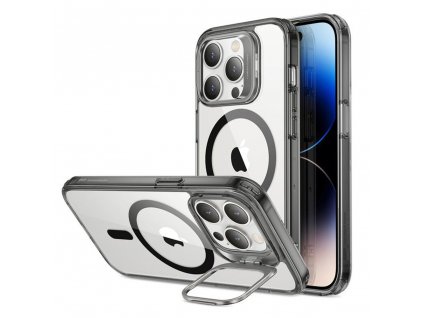 ESR Stand ring HaloLock obal na - iPhone 14 pro Max - priehľadný čierny