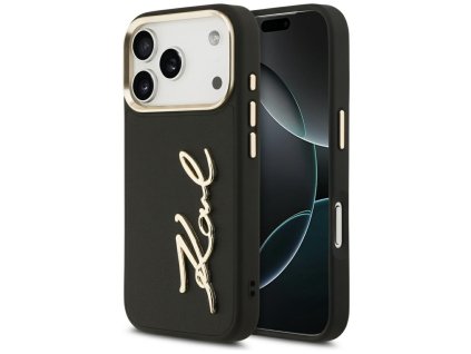 Karl Lagerfeld - Hardcase Script Logo puzdro pre iPhone 17 Pro - čierne