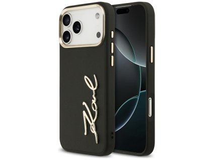 Karl Lagerfeld - Hardcase Script Logo puzdro pre iPhone 17 Pro Max - čierne