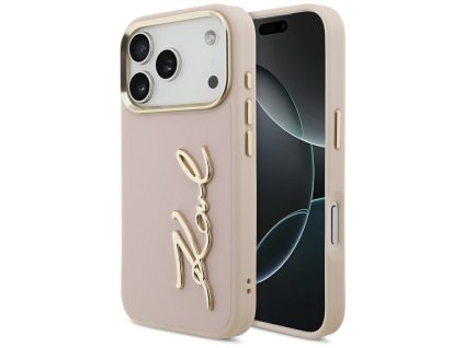 Karl Lagerfeld - Hardcase Script Logo (KLHCP17LPSKMGVP) - iPhone 17 Pro - Pink