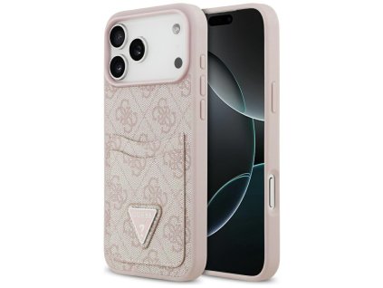 Guess - Hardcase 4G Double Card Triangle (GUHCP17XP4TPP) - iPhone 17 Pro Max - Pink