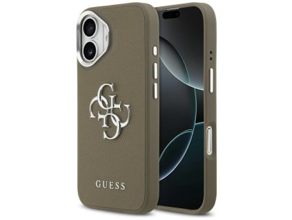 Guess - Hardcase Grained Big 4G Classic Logo puzdro pre iPhone 17 - hnedé