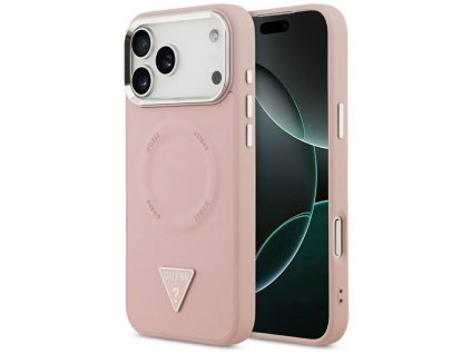 Guess - Hardcase Triangle Logo MagSafe puzdro pre iPhone 17 Pro Max - ružové