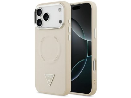 Guess - Hardcase Triangle Logo MagSafe (GUHMP17XPSDTSCME) - iPhone 17 Pro Max - Beige