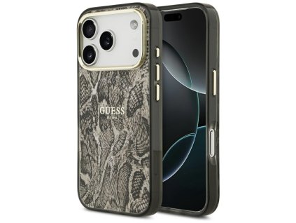 Guess - Python Pattern MagSafe (GUHMP17LHIMPYGW) - iPhone 17 Pro - Brown