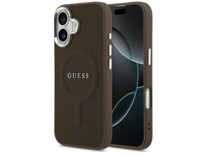 Guess - Hardcase Classic Logo MagSafe puzdro pre iPhone 17 - hnedé