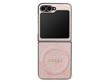 Guess - 4G Collection Leather MagSafe (GUHMZF7P4MSEGCP) - Samsung Galaxy Z Flip7 - Pink