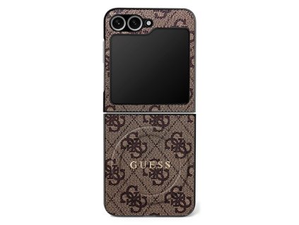 Guess - 4G Collection Leather MagSafe (GUHMZF7P4MSEGCW) - Samsung Galaxy Z Flip7 - Brown