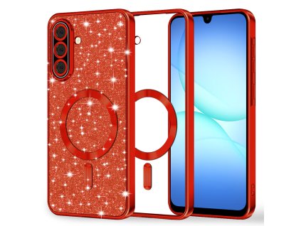 Techsuit - Luxury Glitter MagSafe - Samsung Galaxy A17 5G / A17 4G - Red