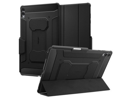 Spigen - Rugged Armor Pro odolné puzdro so stojanom a držiakom na S Pen pre Samsung Galaxy Tab S11 Ultra - čierne
